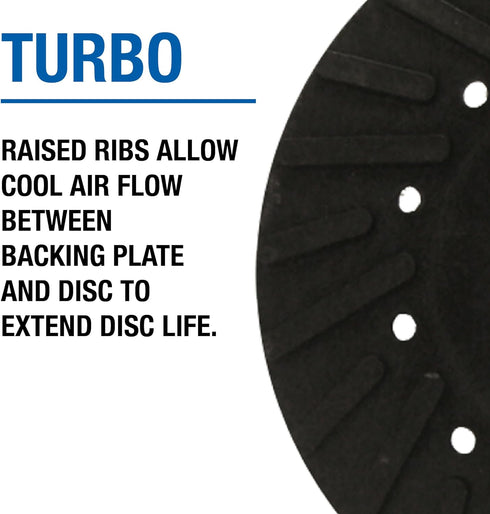 Mercer Industries Turbo Backing Pad, 5" x 5/8"-11 for Fibre Discs