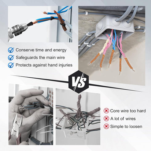 Jheoyrt 4 8 24 2 7 Pcs Multifunctional Wire Twister Tool for Drill, Lightweight Wire Nut Twister Compatible with to Awg