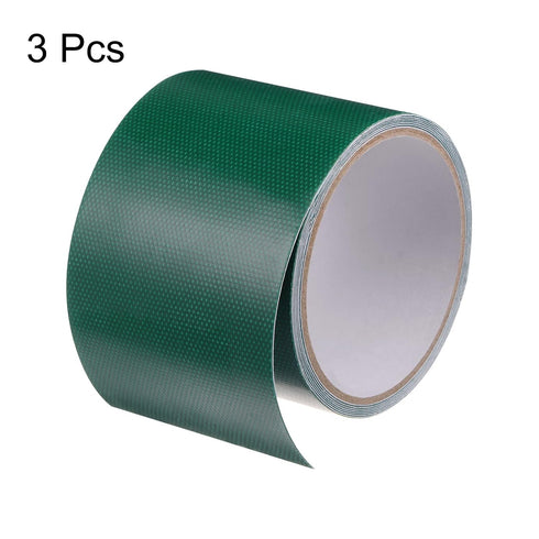 3pcs Tarpaulin Repair Tape, 3.15" x 6.6ft Universal Waterproof Awning Cloth Repair Tape, Dark Green