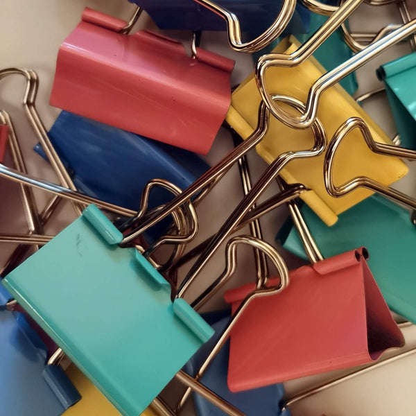 Large Binder Clips Mix Color, 2" Jumbo Paper Clips (8 PCS, Mix) for Office Use, 50 mm