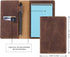 Leather Journal Cover - Compatible with 3.5" x 5.5" Pocket Size Notebook, Brown with Pen Loop