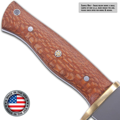 Mosaic Pin - (0.250 (1/4) Inch Diameter) - (898BA) - Decorative Knife Handle Pins and Rods, Brass and Aluminum