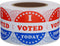 Hybsk I Voted Today with Red, White, and Blue Circle Stickers 1.5 Inch Round, 500 Labels Per Roll