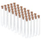 PATIKIL 7ml Plastic Test Tubes with Cork Stoppers, 40Pcs 100x12mm Tubes for Scientific Party Decoration and Lab Use