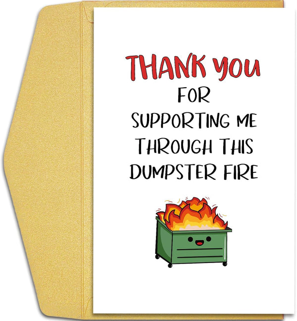 Qiliji Funny Thank You Card for Men Women, Appreciation Card for Coworker Boss