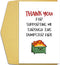 Qiliji Funny Thank You Card for Men Women, Appreciation Card for Coworker Boss