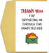 Qiliji Funny Thank You Card for Men Women, Appreciation Card for Coworker Boss