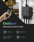 3 15A 1/2HP, 100 BN-LINK Outdoor Light Timer, Waterproof Plug-in Dusk-to-Dawn Controller with Grounded Outlets