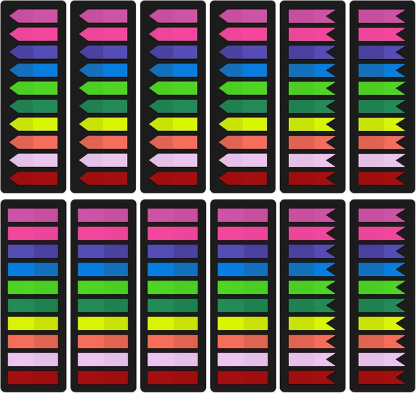 KICNIC 3000 Pieces Page Markers, Sticky Index Tabs, Arrow Flag Tabs, Colored Notes Tab Stickers for Notebook, Documents