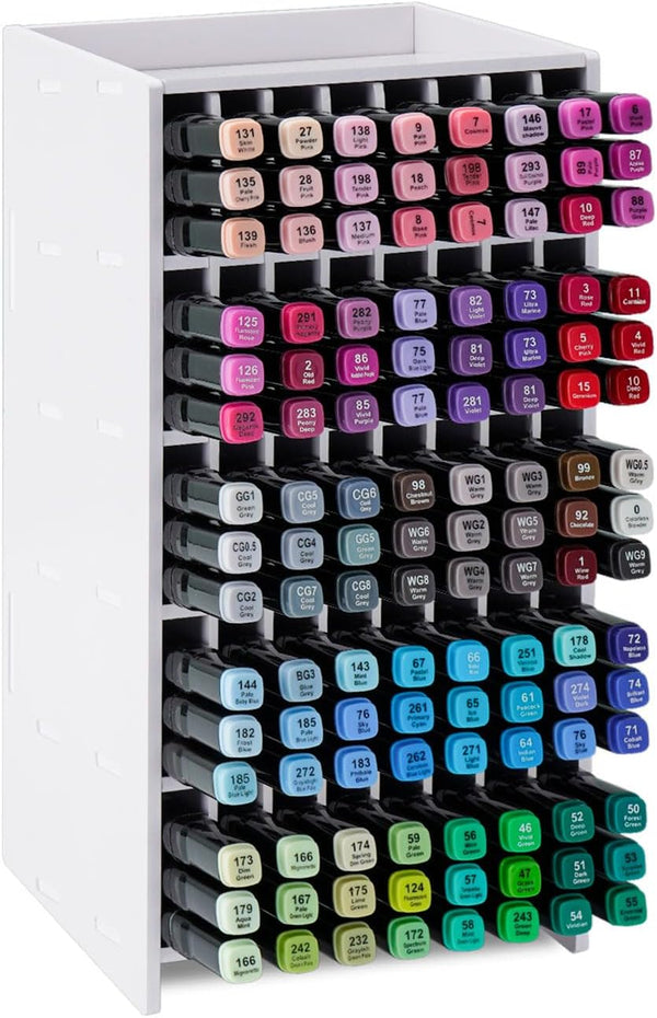 SANFURNEY Marker Pen Organizer Holder, 40 Slots Art Supply Storage for Markers, Pens, Colored Pencils, Desktop Home