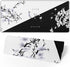 Japanese Life Death Keyboard Mat, Black White Anime Gaming Mouse Pad with Anti-Slip Rubber Base, Sakura Pagoda Sun