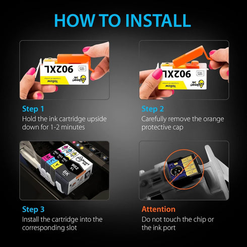Smart Ink Compatible Ink Cartridge Replacement for HP 902XL (Combo Pack: 2 Black) for OfficeJet Pro 6978 6968