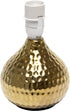 Simple Designs Mini Hammered Texture Gold Drip Table Lamp - LT2073-GDB with Black Shade for Home Decor
