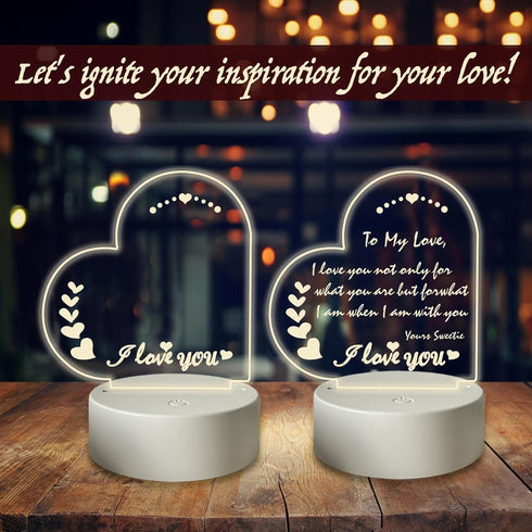 Mydethun Personalized Acrylic Dry Erase Board - Mothers Day Gift with Night Light, 16 Colors, Memo Message Board