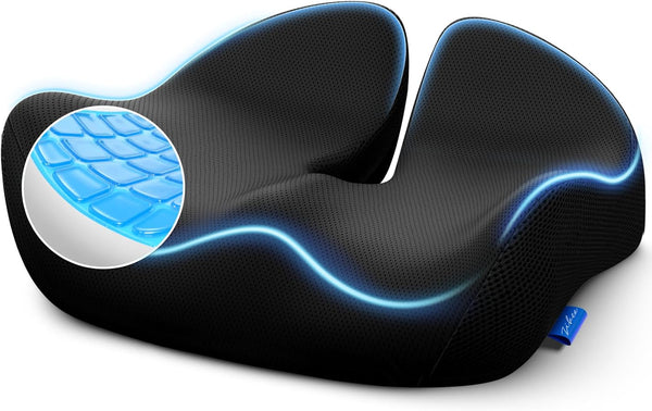 ZIKEE Pioneering Gel Seat Cushion for Sitting Without Stuffiness, Ergonomic Memory Foam