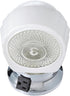 Nuvo SF77/121B Chrome Bath Shade With White/Crystal Bottom Glass With Convenience Outlet