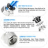 TAILONZ PNEUMATIC Male Straight Push to Connect Fittings - 3/8 Inch Tube OD x 3/8 Inch NPT Thread, Pack of 10