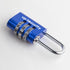 3 Digit Combination Lock, Small Padlock for Travel, Waterproof Resettable Padlock for Gym Locker, Luggage, Gate (Blue)