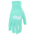 MUD Women's Everyday Mini-Dot Palm Garden Gloves, 2 PK, Lightweight Nylon Knit, Saffron & Mint Colored, Medium/Large