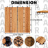 12" 12" 27 (4-Slat Acacia Wood Deck Tiles, x Interlocking Outdoor Flooring for Patio, Balcony, Backyard & Garden