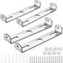 Trinkrittey 4 Packs Light Fixture Mounting Bracket for Ceiling Pendant Universal Light Fixture