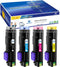 VICTORSTAR 4 Colors Compatible Toner Cartridges 6510 6515, Extra High Yield, 5500 Pages BK, 4300 Pages CMY for Xerox