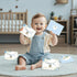 SMUAENSS 24 Pack Blue Rose Baby Shower Thank You Cards, Boy Baby Gift Card with Envelopes and Stickers, Greeting Cards