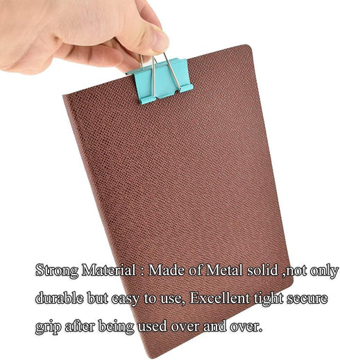 HAHIYO Large Binder Clips Paper Clamps 1.57 inches Width Heavy Duty Spring Steel 30 Pack for Home Office School