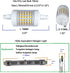 QLEE Dimmable 12W R7s Bulb 78mm 150W 3.1" T3 R7s 120V 2PCS LED Daylight Equivalent Halogen Double Ended J Base Flooding
