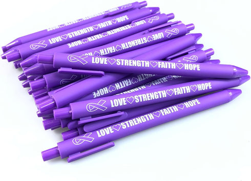 Purple Ribbon Awareness Pens, Domestic Violence, Alzheimer's, Pancreatic Cancer, Lupus Awareness Products