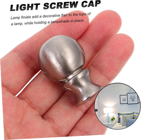 Holibanna 2Pcs Lamp Finial Decorative Knob for Table and Floor Lamps Easy Installation Compatible with Standard Lamp