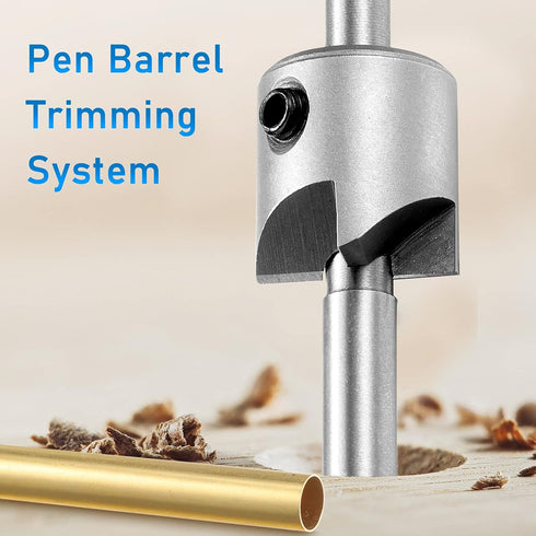 7 Pieces Pen Barrel Trimmer Kit, Trimming System Mill Trimmer Set for Woodworking Pen Kit Preparation