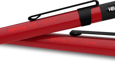 Rotring 500 Mechanical Pencil, Red Barrel, 0.5mm