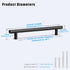 KNOBWELL 5 Pack 6-3/10 Inch Matte Black Kitchen Cabinet Handles, Round T Bar Pulls