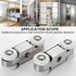 2pcs 4-Wheel Stainless Steel Hanging Wheel for Sliding Doors in Halls and Kitchen Cabinets
