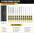12PCS Needle File Set with Tool Bag, Small File Set includes 6 Jeweler Files & 6 Steel Files for Metal, Wood, Leather