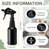 3 Pack 17 oz Honeydak Plastic Spray Bottles Black Heavy Duty Opaque Spray Bottles UV Light Blocking Refillable Reusable