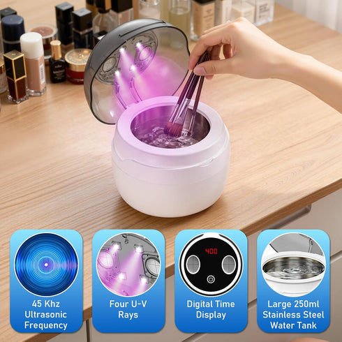 Yaofafa 45KHz 4 360 Ultrasonic Jewelry Cleaner | Ultrasonic Cleaner Machine with Modes & Digital Timer Display |