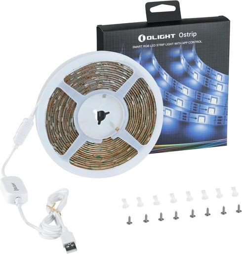 16.4ft OLIGHT Ostrip RGB LED Strip Light, Smart App Control, Music Sync, DIY Color Modes, for Bedroom, Gaming, TV, Home