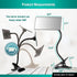 Modtek 1 Pack) Clip-On Rear View Mirror for PC Monitors or Anywhere by (HD Clip on Mirror