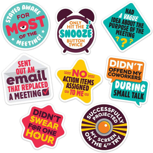 Work Merit Stickers - Reward Office Adulting, Funny Gifts for Coworkers, Perfect White Elephant Gift