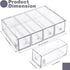 Desk Organizer with 4 Drawers, FODIENS Stackable Desktop Storage Box with Removable Drawer, Clear Sunglasses Organizer Display Case for Stationery Marker Pens Eyeglasses Office Supply by FODIENS
