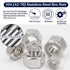 ZQZ 345 Pack 4#40 6#32 8#32 10#24 10#32 12#24 1/4-20 5/16-18 3/8-16 7/16-14 1/2-13, 304 Set SAE Hex Nut & Lock Nuts