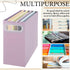 PerKoop 6 Pcs Morandi Colors Hanging File Organizer, Pastel Cardboard File Box with 12 Writable Labels for Aesthetic