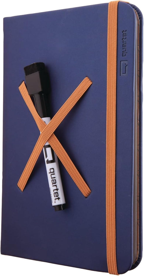 Quartet Portable Glass Dry-Erase Pad, 5" x 8", Closeable Cover, Desktop White Board, Notepad for Travel