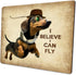 Custom Mouse Pad - Funny Sausage Dog Cute Flying Dachshund with Glasses Design Art and Joking Quotes Mousepad
