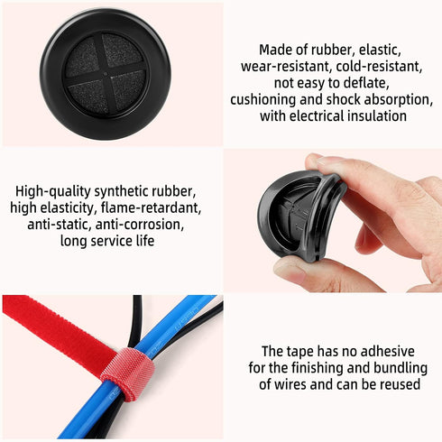 63Pcs Rubber Grommet Kit – Drill Hole Firewall Hole Plugs for Wire Protection, 6 Sizes 5/8" 13/16" 7/8" 1" 1-3/16"