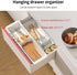 Plastic Drawers Organizer for Office Bathroom Bedroom Kitchen Desk - 1 Layers More White Storage Tray - Expandable 11.4-18.1 Inches by Souyoyu