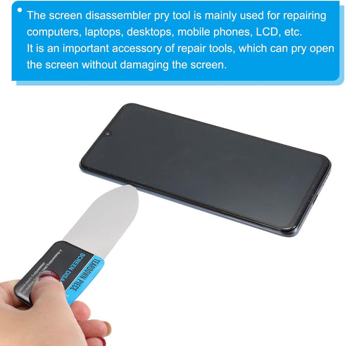 PATIKIL Flat Curved Spudger Pry Blade, Professional Stainless Steel Ultra Thin Tool for Mobile Phone Repair