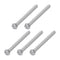 Hex Bolts 5Pcs (3/8-16x4"), 304 Stainless Steel Fully Threaded Hex Head Screws for Furniture Repair, Silver